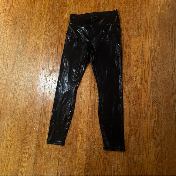 Fabletics black metallic, high waisted, straight leg, NWT! - Picture 10 of 12